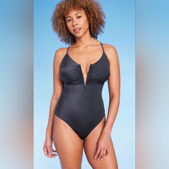 Shade & Shore Other - Swimsuit - Shirred V-Wire Plunge One Piece ✨️ Shade & Shore NWT